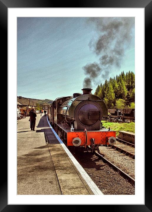  Steam Train . Framed Mounted Print by Irene Burdell