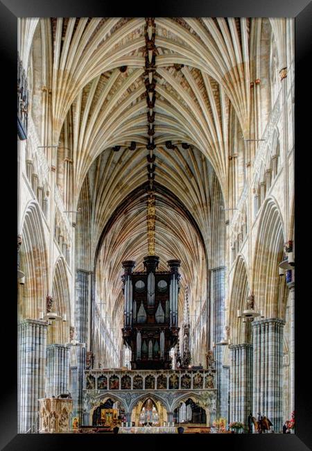 Exeter Cathedral . Framed Print by Irene Burdell