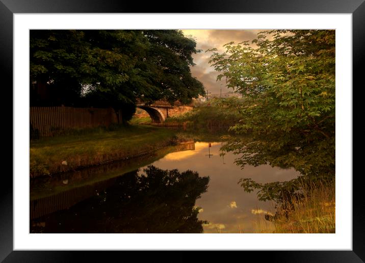 Sunrise along the canal. Framed Mounted Print by Irene Burdell
