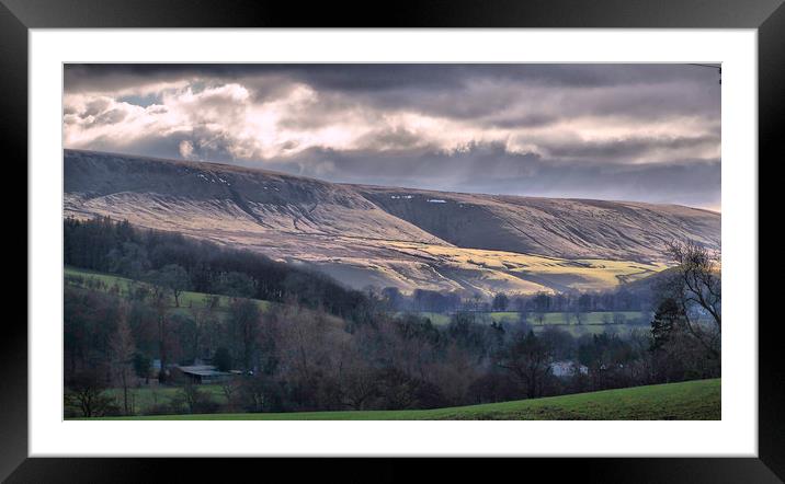 Pendle Hill  Framed Mounted Print by Irene Burdell