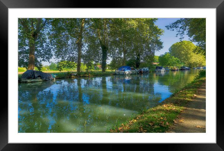 Canal Lateral South West France . Framed Mounted Print by Irene Burdell