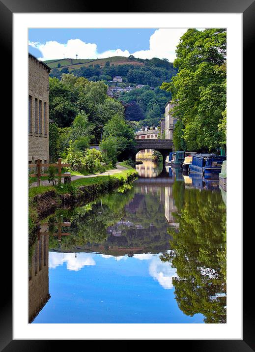 Rochdale Canal. Framed Mounted Print by Irene Burdell