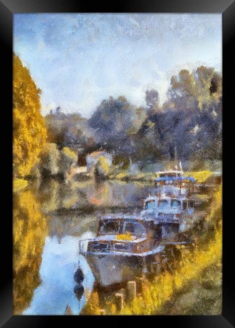 Canal Lateral France  Framed Print by Irene Burdell