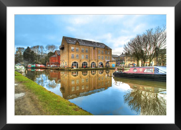 Reflections on the canal. Framed Mounted Print by Irene Burdell