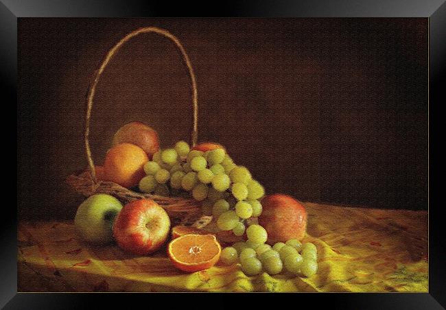 Fruit Basket Framed Print by Irene Burdell