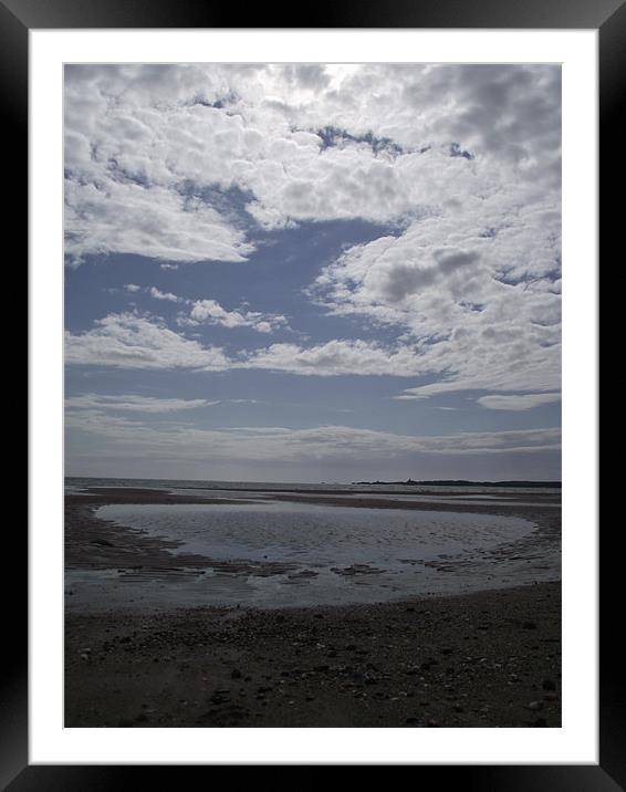 Newbrough Beach Framed Mounted Print by emma thomas