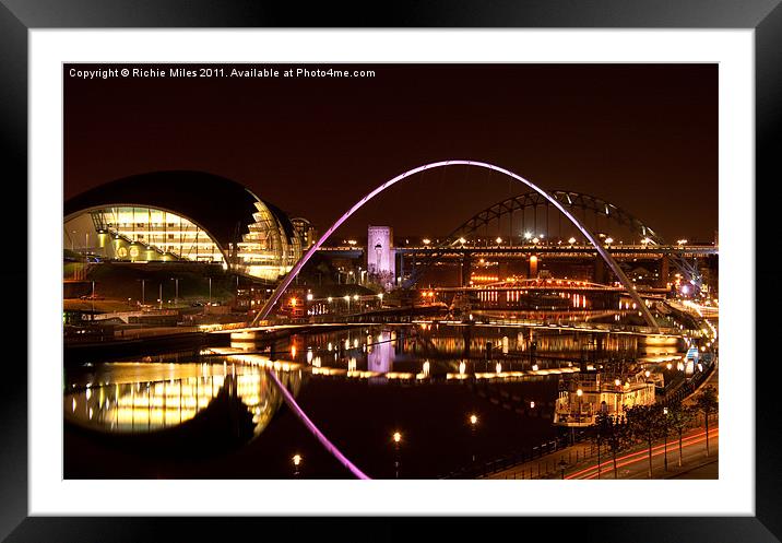 Tyne Bridges Framed Mounted Print by Richie Miles