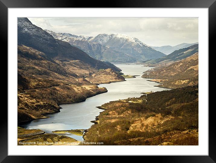 Loch Leven Landscape Scotland Framed Mounted Print by Tim O'Brien