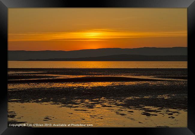 Sunset Over Kintyre Hills Scotland Framed Print by Tim O'Brien