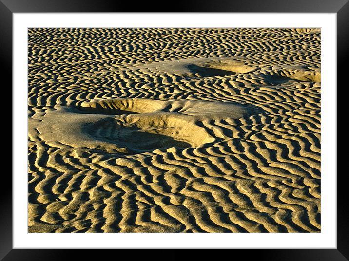 Sand Ripples Framed Mounted Print by Tim O'Brien