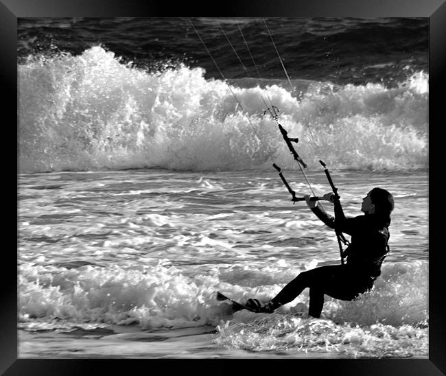 Kitesurfer Ready to Go Framed Print by Tim O'Brien