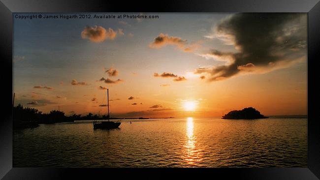 Florida Keys Sunset Framed Print by James Hogarth