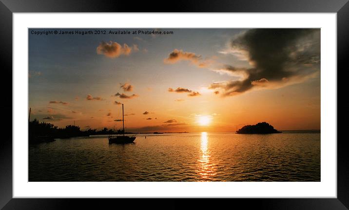 Florida Keys Sunset Framed Mounted Print by James Hogarth