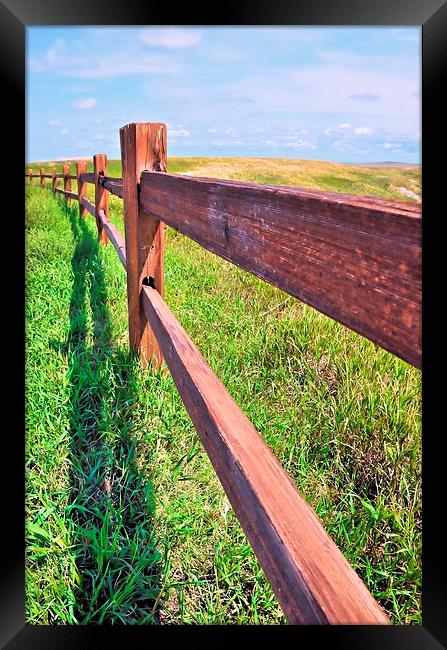 Post and Rail Fence Framed Print by James Hogarth