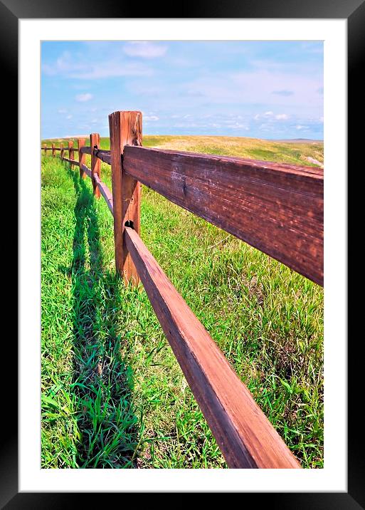 Post and Rail Fence Framed Mounted Print by James Hogarth