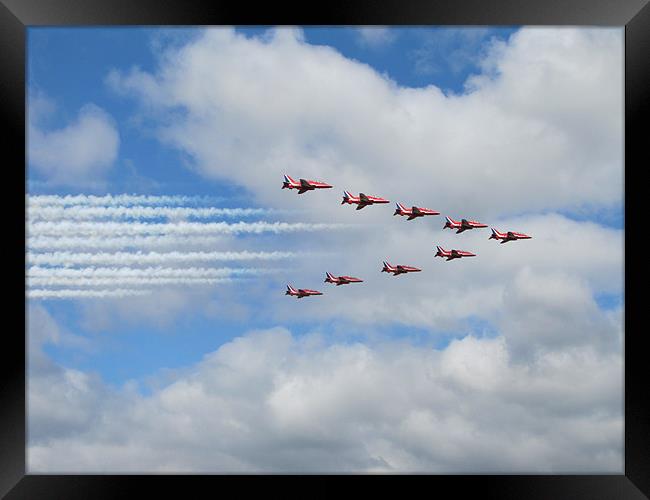 Red Arrows Framed Print by Sarah Miles