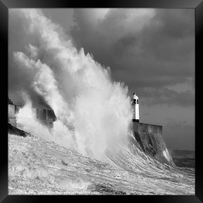 Porthcawl Lighthouse Framed Print by Steve Liptrot