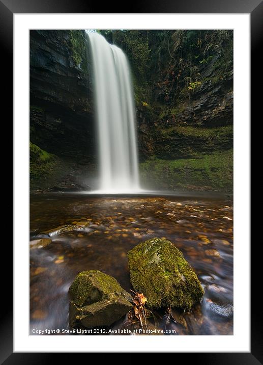 Sgwd Henrhyd (Henrhyd Falls) Framed Mounted Print by Steve Liptrot