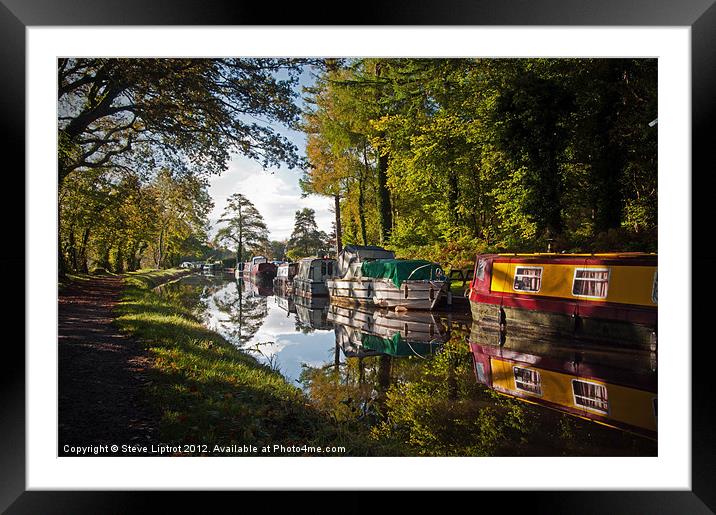 Monmouthshire and Brecon Canal at Goytre Framed Mounted Print by Steve Liptrot