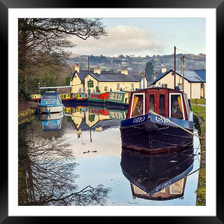 The Monmouthshire and Brecon Canal Framed Mounted Print by Steve Liptrot