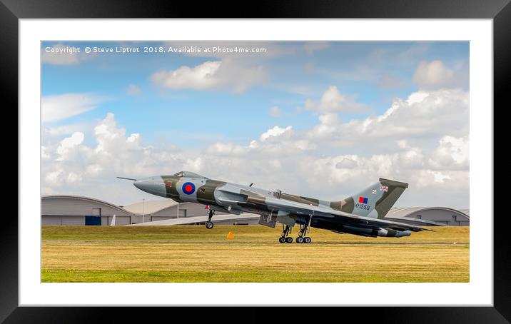 Avro Vulcan XH558 'The Spirit Of Great Britain' Framed Mounted Print by Steve Liptrot