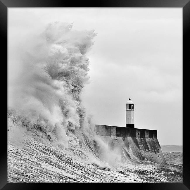 Porthcawl Lighthouse Framed Print by Steve Liptrot