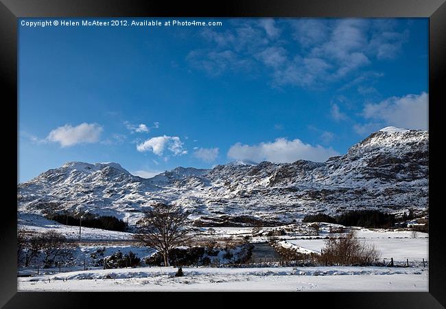 The Moelwyn Range Framed Print by Helen McAteer