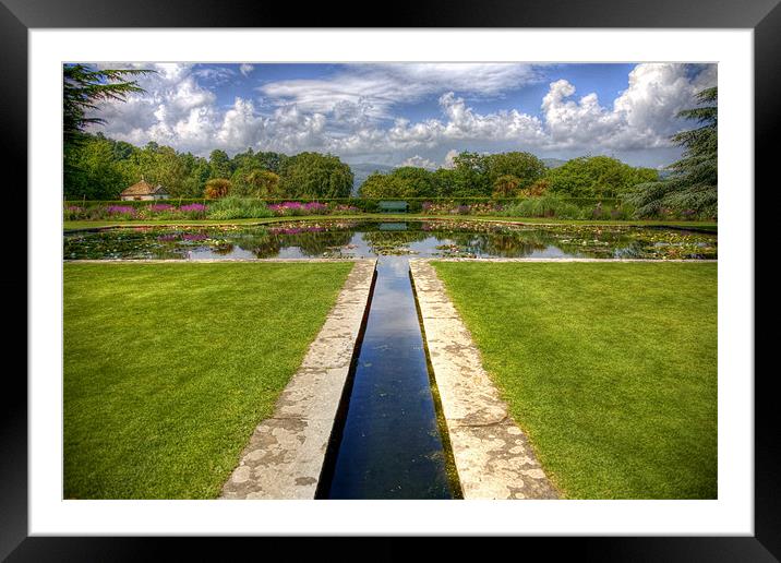 Bodnant Garden Pond Framed Mounted Print by Helen McAteer