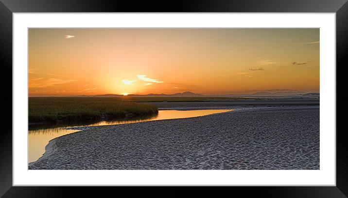 Ynys Sunset Framed Mounted Print by Helen McAteer
