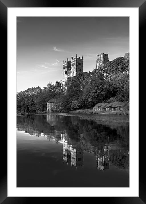 Cathedral reflection in black & white Framed Mounted Print by Kevin Tate
