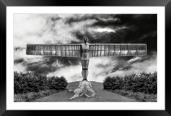Angel in Black & White Framed Mounted Print by Kevin Tate
