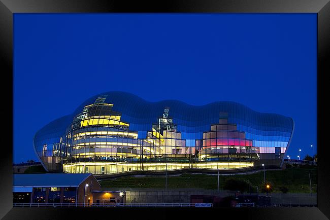 The Gateshead Sage at Night Framed Print by Kevin Tate