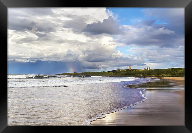 Dunstanburgh Shoreline Framed Print by Kevin Tate