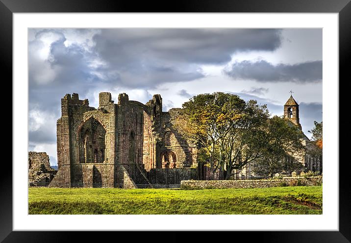 Lindisfarne Priory Framed Mounted Print by Kevin Tate