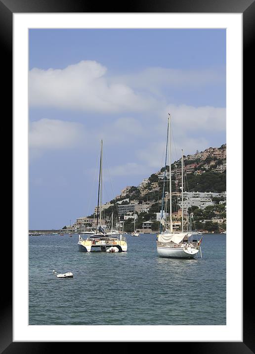 Puerto Andratx Yachts Framed Mounted Print by Kevin Tate