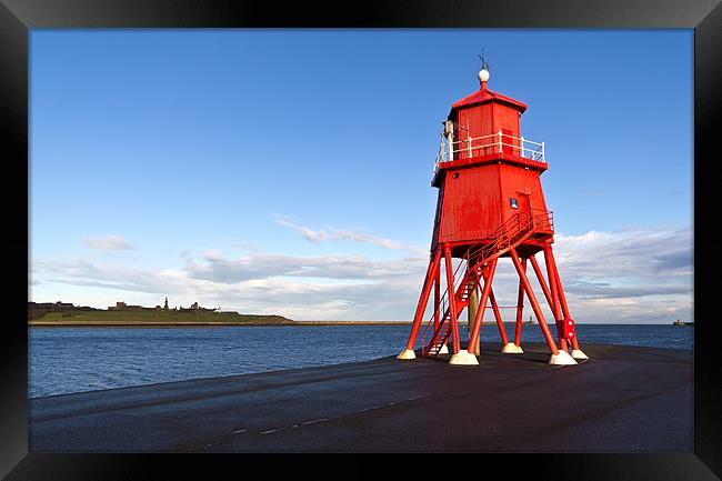 Herd Groyne Lighthouse Framed Print by Kevin Tate