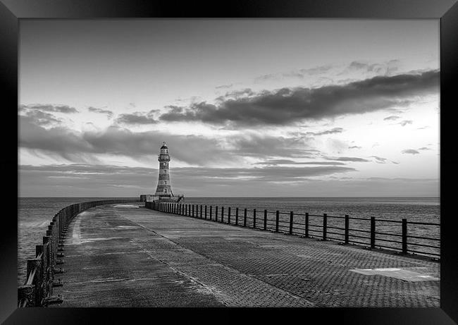Roker lighthouse and Pier Framed Print by Kevin Tate