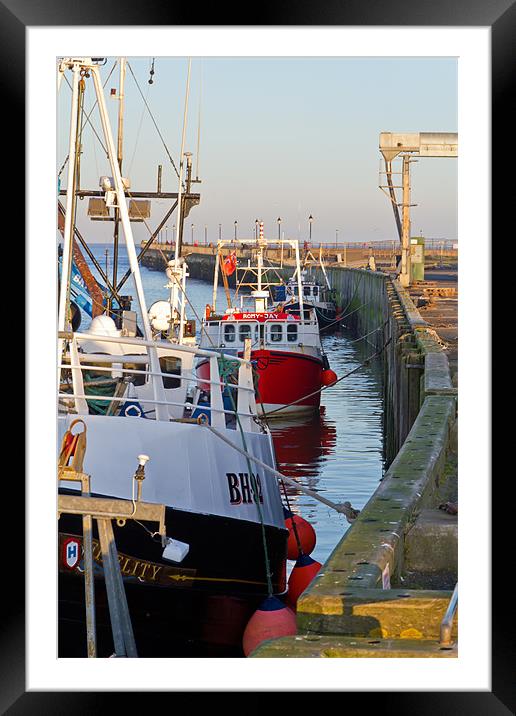 Amble Fishing Boats Framed Mounted Print by Kevin Tate