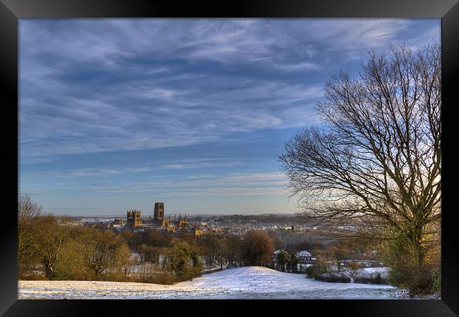 Durham Cathedral and City. Framed Print by Kevin Tate