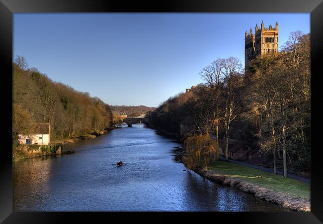 River Wear in Durham City Framed Print by Kevin Tate
