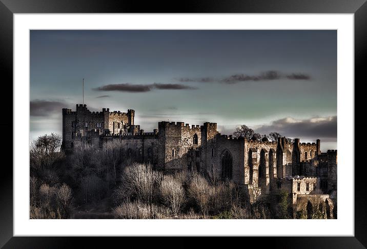 Durham Castle at Dusk Framed Mounted Print by Kevin Tate