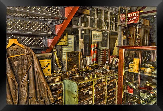The old car parts counter Framed Print by Kevin Tate