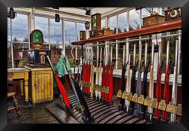 Old Railway Signal Box Framed Print by Kevin Tate
