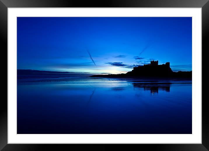 Blue Bamburgh Framed Mounted Print by Kevin Tate