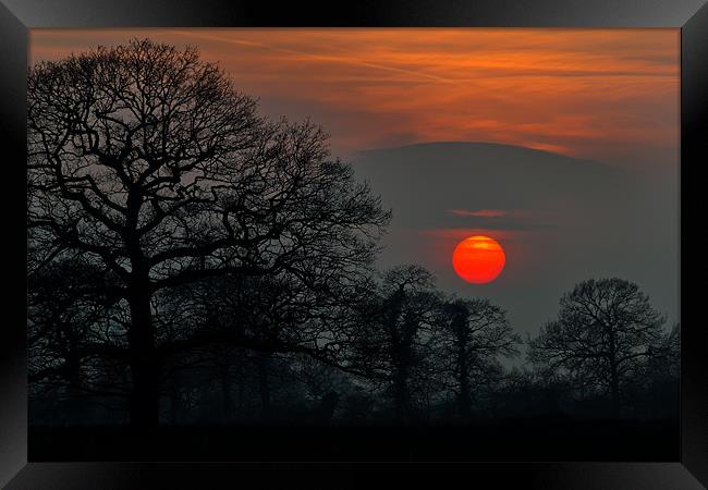 Yorkshire Spring Sunset. Framed Print by Kevin Tate