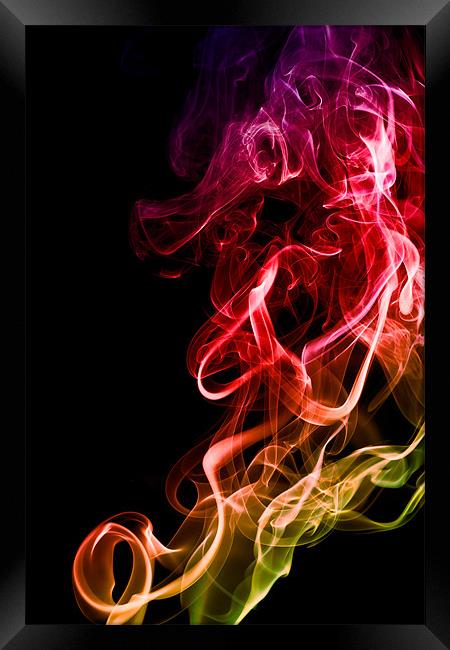 Smoke swirl2 Framed Print by Kevin Tate