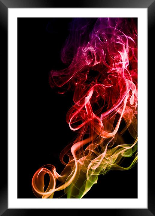 Smoke swirl2 Framed Mounted Print by Kevin Tate