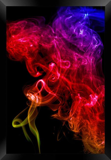 Smoke swirl3 Framed Print by Kevin Tate