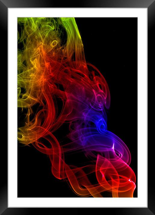 Smoke swirl5 Framed Mounted Print by Kevin Tate