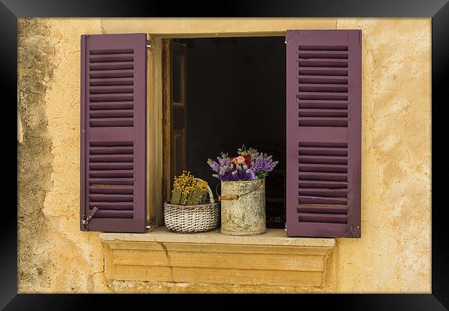 Rustic window Framed Print by Kevin Tate